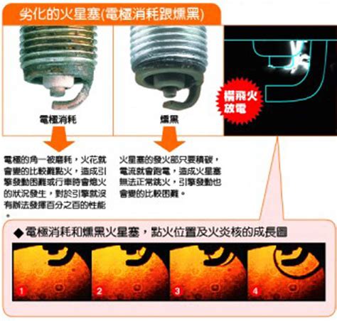 火星塞中間白旁邊黑